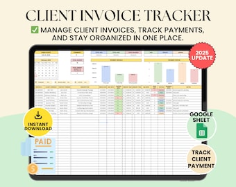 Client Invoice Tracker: Google Sheet Template for Small Business