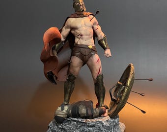 Handbemalte 300 Spartan Leonidas Statue Handbemalte Skulptur mit exquisiten Details