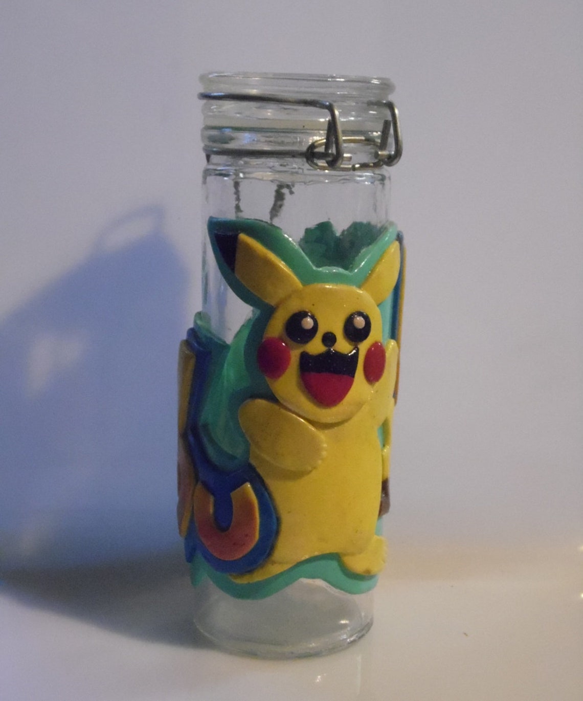 125 mL Art Jar Pikachu Pokemon Stash Jar Art Jar Etsy
