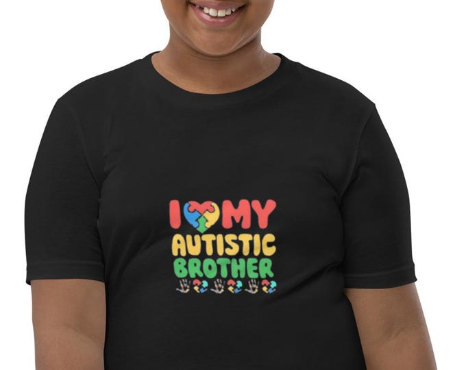 Support Autism Awareness with Youth Tee | Loving Autistic Brother Shirt