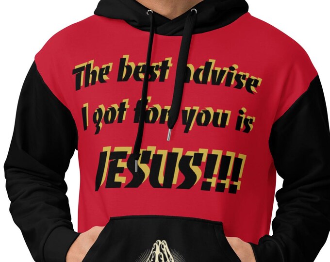 Jesus Unisex Hoodie - Inspirational Pullover - Best Advice Gift - Christian Apparel