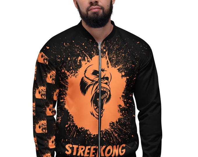 Cool Street Style Unisex Bomber with Kong Graphic