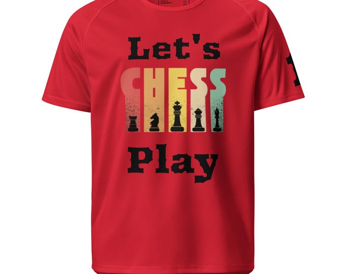 Chess Jersey for Fans – 'Let's Play' Front, 'Checkmate' Back – Unisex Sports Shirt