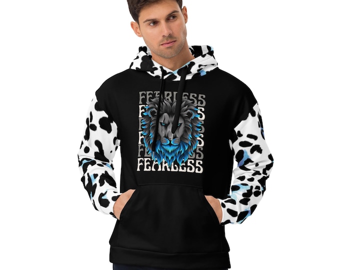 Retro Lion Graphic Hoodie - Unisex Vintage Sweatshirt