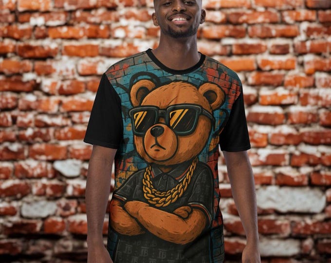Gangster Polo Teddy Bear Streetwear T-Shirt – Urban Style for Men & Women