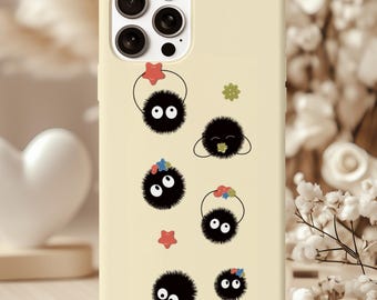 Soot Sprite Phone Case: iPhone, Samsung Galaxy & Pixel, Spirited Away Anime, Studio Ghibli Gift