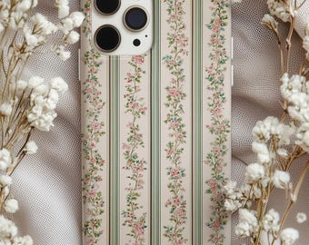 Toile Phone Case, Floral Vintage Style Gift for iPhone, Samsung Galaxy & Pixel