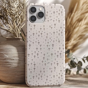 Christian Cross Phone Case, iPhone Case 16 15 14 13 12 Pro Max, Samsung Galaxy S25 S24 S23, Pixel 9 Pro Case, Faith Gift for Her Him