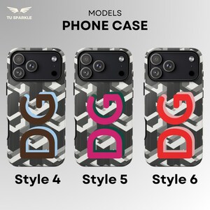 Personalized Monogram Phone Case: iPhone, Samsung & Pixel | Geometric Custom Initials (MagSafe Available)
💎 Your phone is part of your everyday life — make it yours.
This personalized monogram phone case features a bold geometric pattern and customizable initials designed to stand out. Inspired by modern luxury patterns, it brings a designer-style identity to something you carry every day.