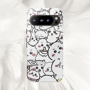 Chiikawa Collage Phone Case, iPhone Case 16 15 14 13 12 Pro Max, Samsung Galaxy S25 S24 S22 Plus Ultra, Pixel 9 Pro, Kawaii Tough Phone Case