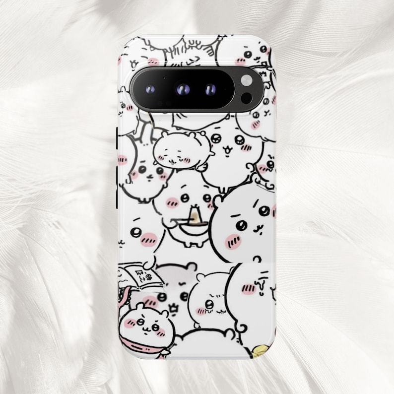 Chiikawa Collage Phone Case, iPhone Case 16 15 14 13 12 Pro Max, Samsung Galaxy S25 S24 S22 Plus Ultra, Pixel 9 Pro, Kawaii Tough Phone Case