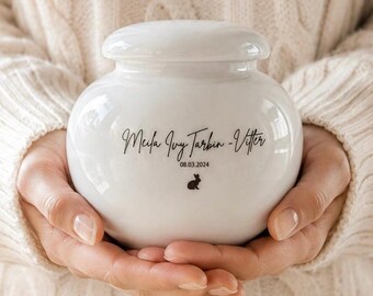Large Bloom Baby Urn for Ashes | Personalised Ceramic Child Memorial