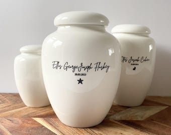 Large Child Urn for Ashes | Custom Ceramic Infant Cremation Urn | Baby Memorial