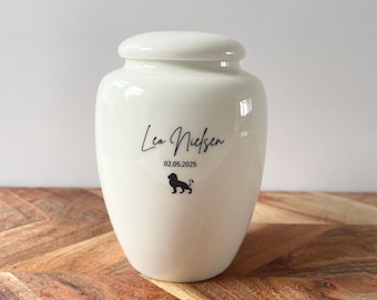 Small Baby Urn for Ashes | White Ceramic Infant Memorial Urn | Personalized Keepsake