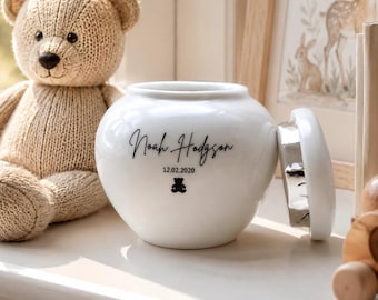 Small Miscarriage Urn for Baby Ashes | Personalised Ceramic Memorial Keepsake