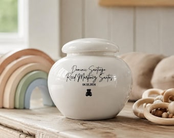 Medium Baby Urn for Ashes | Personalised Ceramic Infant Memorial Urn