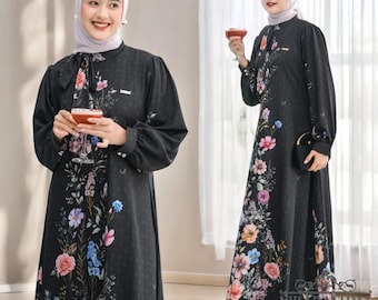 Muslim Gamis Eid 2025 Wedding Flower Dress, Muslimah fashion, Muslim Women, Women Dress, Gamis, Islamic Dress