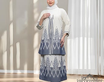 Women's Woven Batik Dress, One Set, Modern Wedding Dress, Muslimah fashion, Muslim Women, Women Dress, Gamis, Islamic Dress