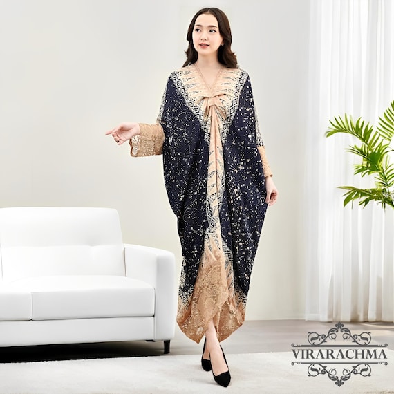 ladies batik dresses Women's Batik Kaftan Dress For Weddings with Aruna Viscose Motif, Ethnic Dress, Batik Dress, Batik Kaftan, Batik For Woman, Women Dress