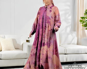 Lasem Silk Batik Dress – Elegant Wedding Style, Muslimah fashion, Muslim Women, Women Dress, Gamis, Islamic Dress