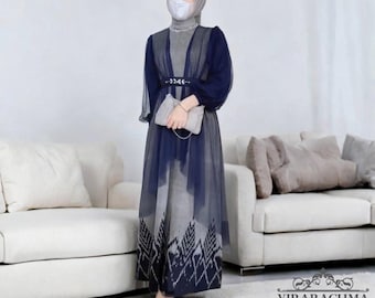 Ethnic Woven Dress – Women's Gamis with Modern Tile Combination, Muslimah fashion, Muslim Women, Women Dress, Gamis, Islamic Dress