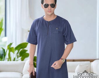Adult Men's Robe Comfortable to Wear All Day, Islamic Clothing, Mens Thobe, Muslim Fashion, Traditional Wear, Arabic Style