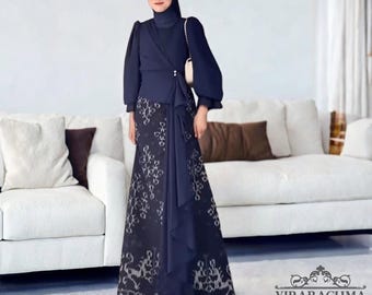 Ceruty Woven Dress – Fashionable Ethnic Dress for Women, Muslimah fashion, Muslim Women, Women Dress, Gamis, Islamic Dress