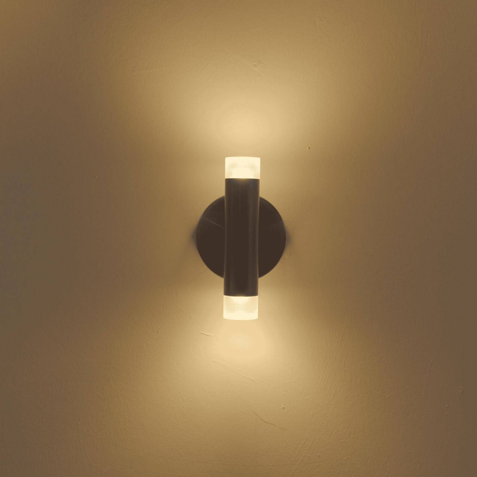 Image showcasing Minimalist LED Wall Sconce – Matte Black Accent Light - Etsy