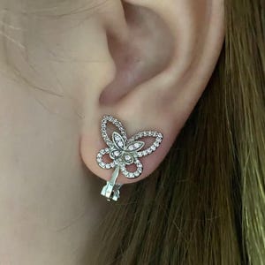 Butterfly Earrings Dangle, Clip Earrings For Women, Gift For Wife