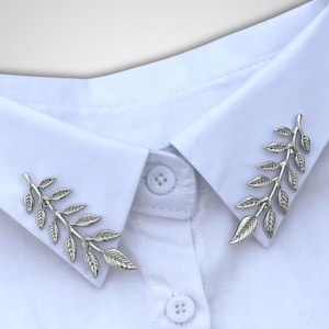 Leaf Collar Pin, Decorative Metal Pin for Shirts, Gift For Her\Him