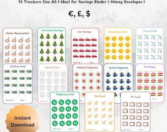 Sinking Funds Savings Tracker: A5 Printable Budget Planner (Digital Download)