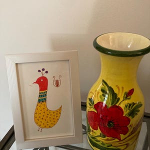 Illustration graphique colorée oiseau merveilleux