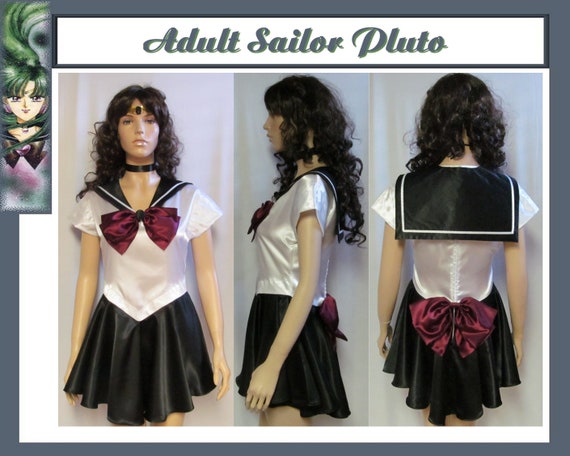 Sailor Moon Sailor Pluto Black Cosplay shoes boots Custome Customized shoes H.29