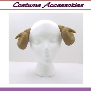 Curved Ram Demon Devil Horns Costume Cosplay 3D Printed ABS Plastic Accessories Anime Sheep Wizard Druid