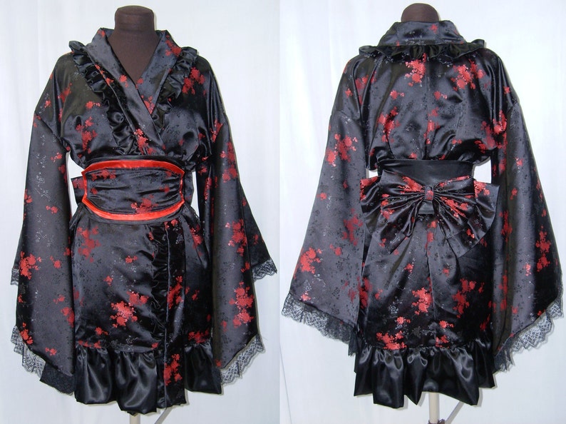 Платье Кимоно Japan Черное фото 20