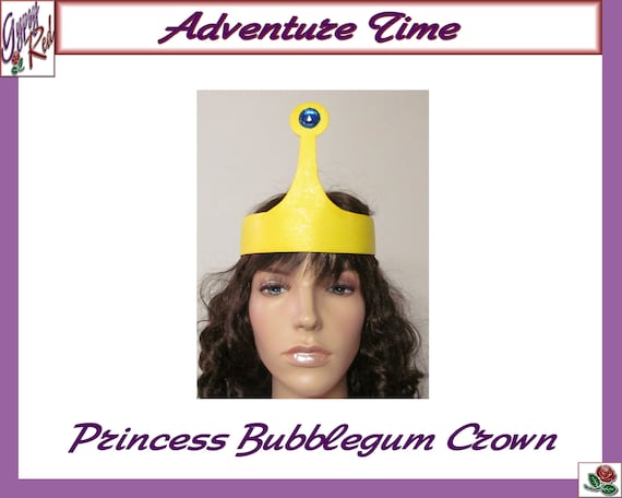 Princess Bubblegum Crown Costume Cosplay Adventure Time Yellow Blue Gem  Free US Shipping - Etsy