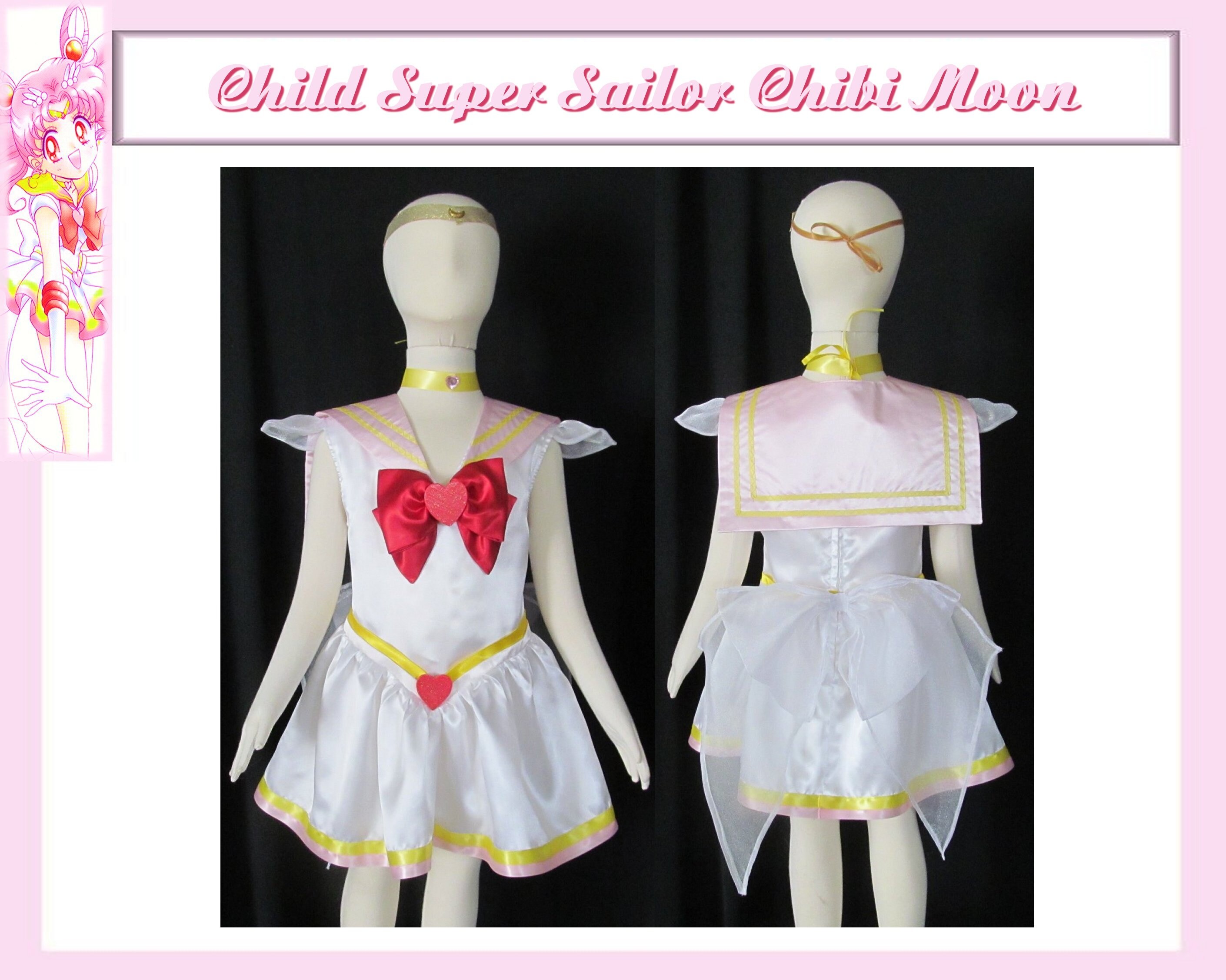 Child Super Sailor Chibi Mini Moon Cosplay Costume Size 18 mo | Etsy