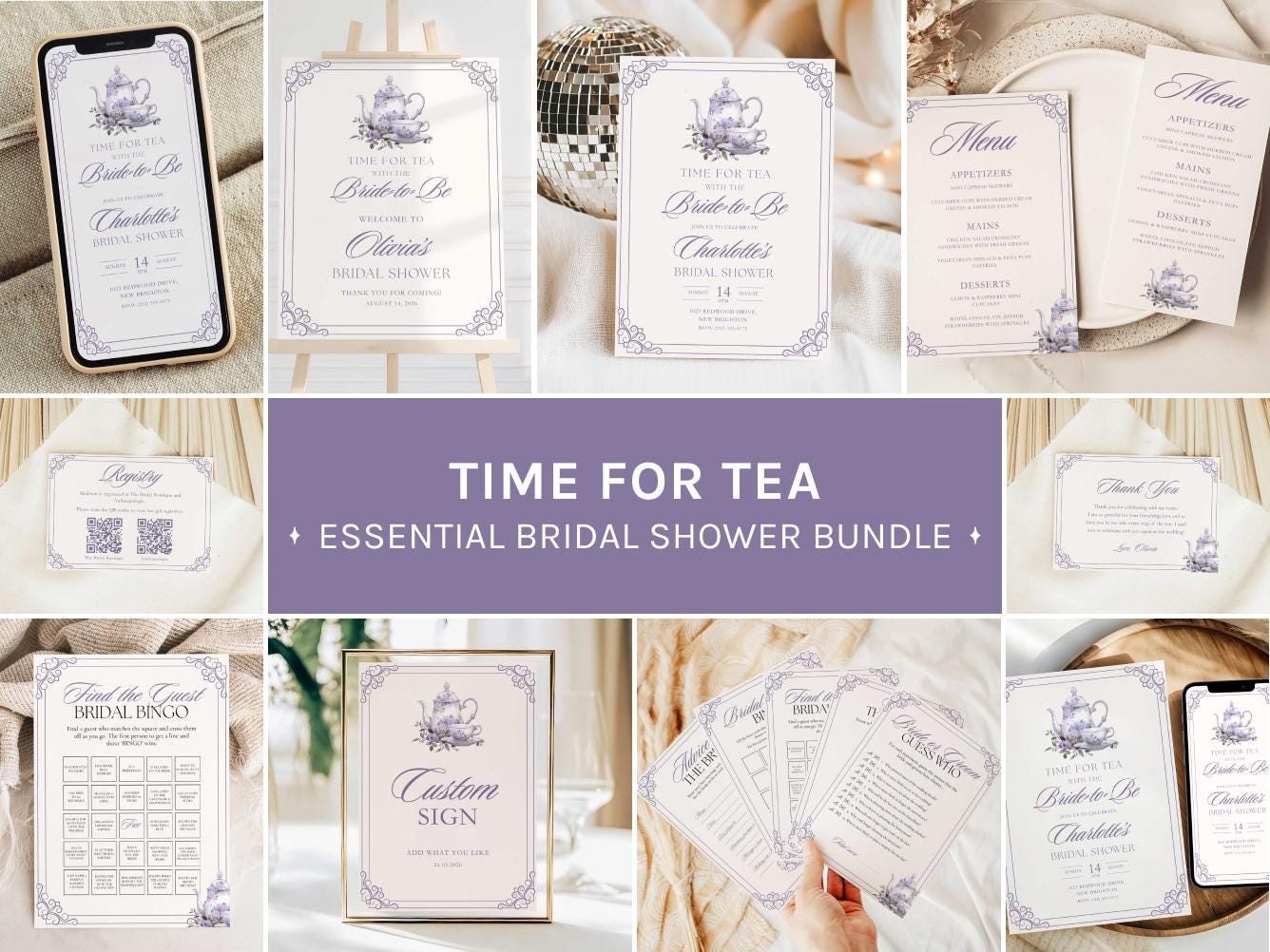 Tea Party Invite Bundle - Etsy