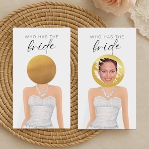 Editable Who Has The Bride Bridal Shower Game, Scratch-off Find The Bride Game, Printable Hen Party Game, Celebrity Who Has the Bride, Canva