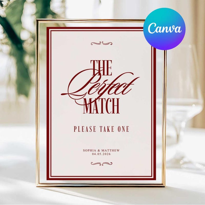 Match Box Favor Sign - Etsy
