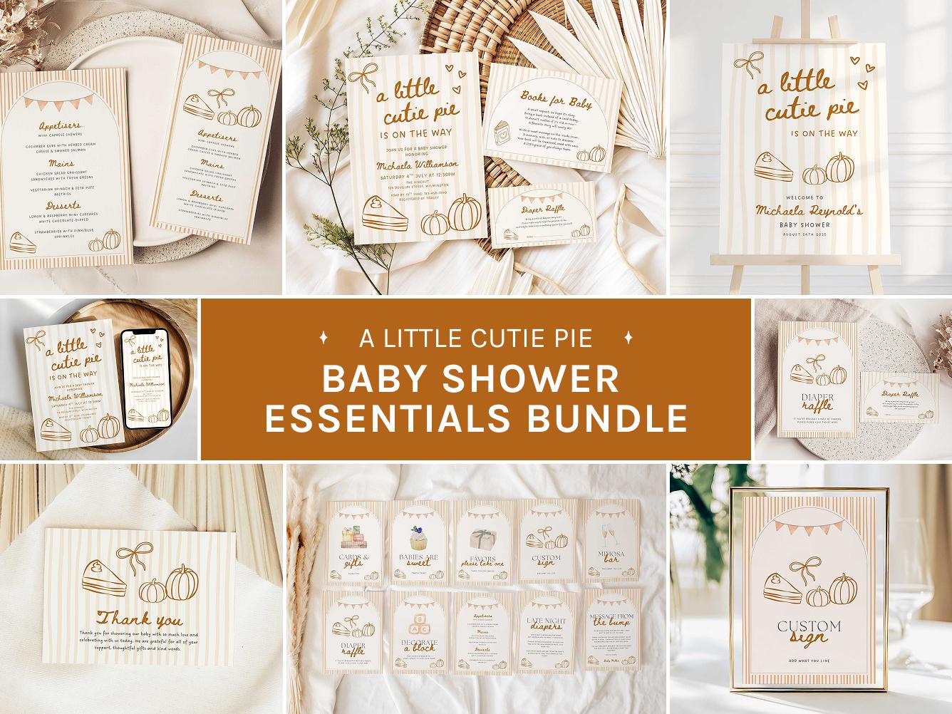 Little Cutie Is On The Way Tortenaufsatz – Goldglitzer Mit Zitrusmotiv – Für Babypartys & Gender Reveal