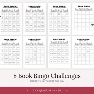 Printable Book Bingo Bundle: Reading Challenge Games (PDF) - Etsy