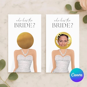Editable Who Has The Bride Game: Scratch-Off Bridal Shower Game (Canva Digital Download)