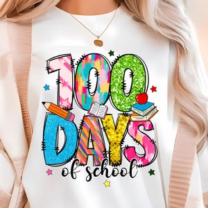 100 Days of School Png: Coquette Teacher Bow Design (Digital Download)