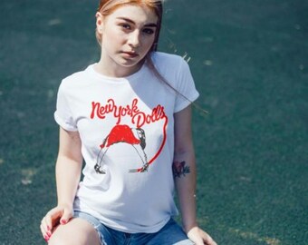 New York Dolls T Shirt SS199 Unisex Graphic Tee 100% Cotton White