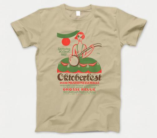 Oktoberfest T Shirt GT294 Unisex Style 100% Cotton Beige
