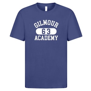 Gilmour Academy T Shirt GT190 Unisex Style 100% Cotton Blue