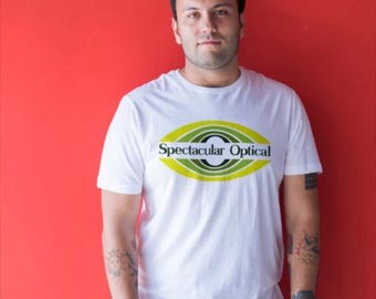 Espectacular camiseta óptica SS024 unisex con estampado gráfico, 100 % algodón, blanca.