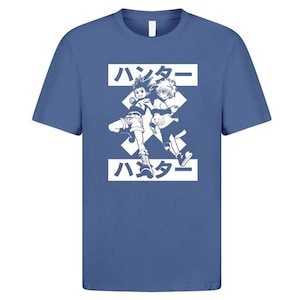 Hunter x Hunter T Shirt GT341 Unisex Style 100% Cotton Blue