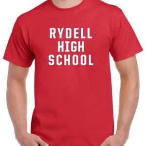 Rydell High School T Shirt GT251 Unisex Style 100% Cotton Red